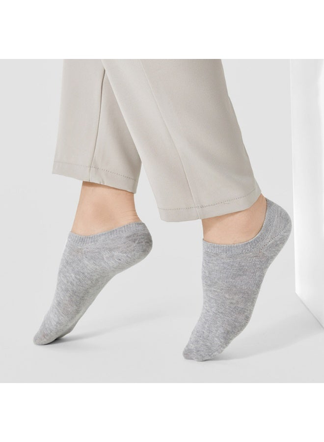 No-Show Socks for Women, Cotton Blend Non-Slip Low Cut Socks, Black White Gray, 6 Pairs - Image 5